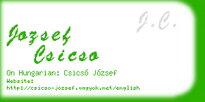 jozsef csicso business card