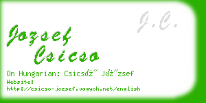 jozsef csicso business card